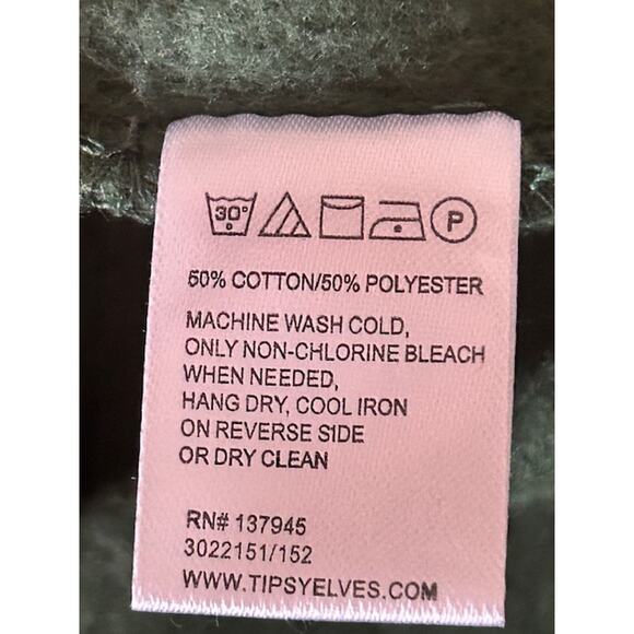 Tipsy Elves “Sleigh All Day” Green Reindeer Sweatshirt Size 3XL NWOT - Picture 7 of 8